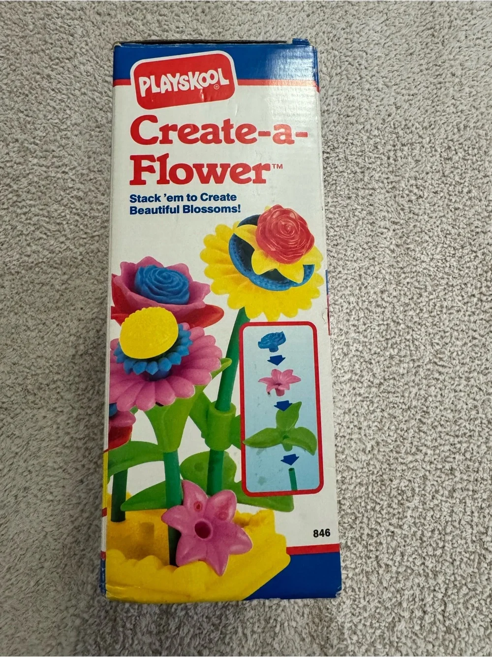 Playskool Create-a-Flower 33-Piece Basic Set MPN 846 Vintage 1992